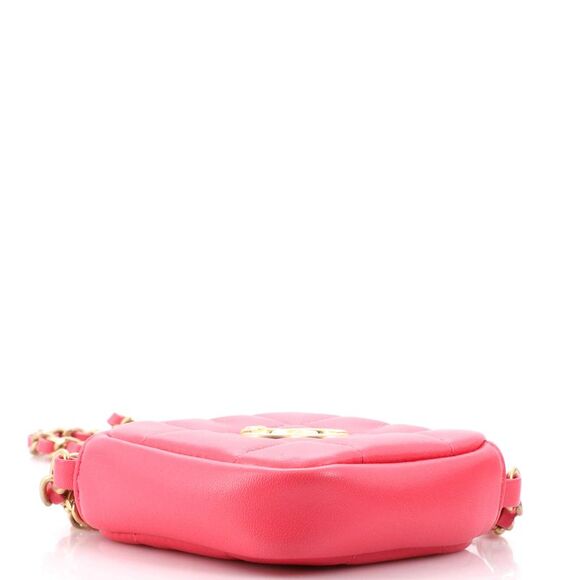 Chanel Diamond Clutch with Chain Quilted Lambskin Pink - Picture 4 of 7